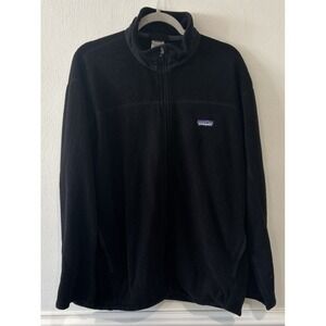 Patagonia Mens Large Black Full Zip Fleece‎ Jacket Outdoor